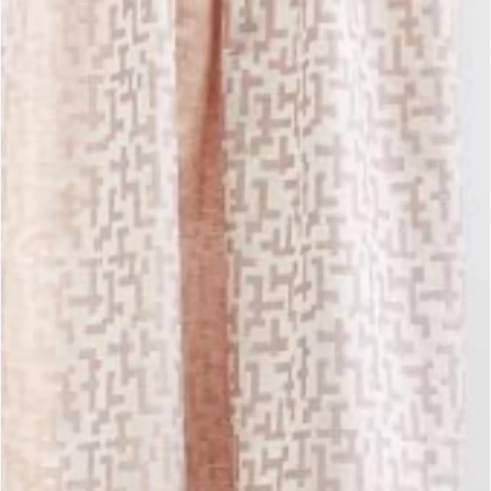 West Elm Maze Jacquard Curtain 48x84 in Pink Stone